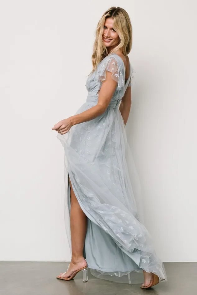 Women Tulle Styles Baltic Born Caterina Tulle Maxi Dress Light Blue Women Tulle Styles Baltic Born Caterina Tulle Maxi Dress Light Blue