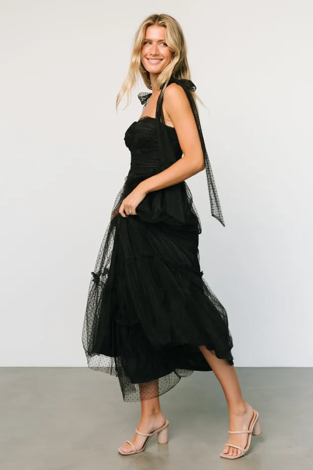 Women Tulle Styles Baltic Born Mavani Swiss Dot Tulle Maxi Dress Black Women Tulle Styles Baltic Born Mavani Swiss Dot Tulle Maxi Dress Black
