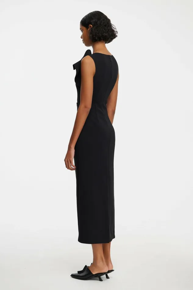 Women WARFIELD MIDI DRESS Black Acler Midi Dresses