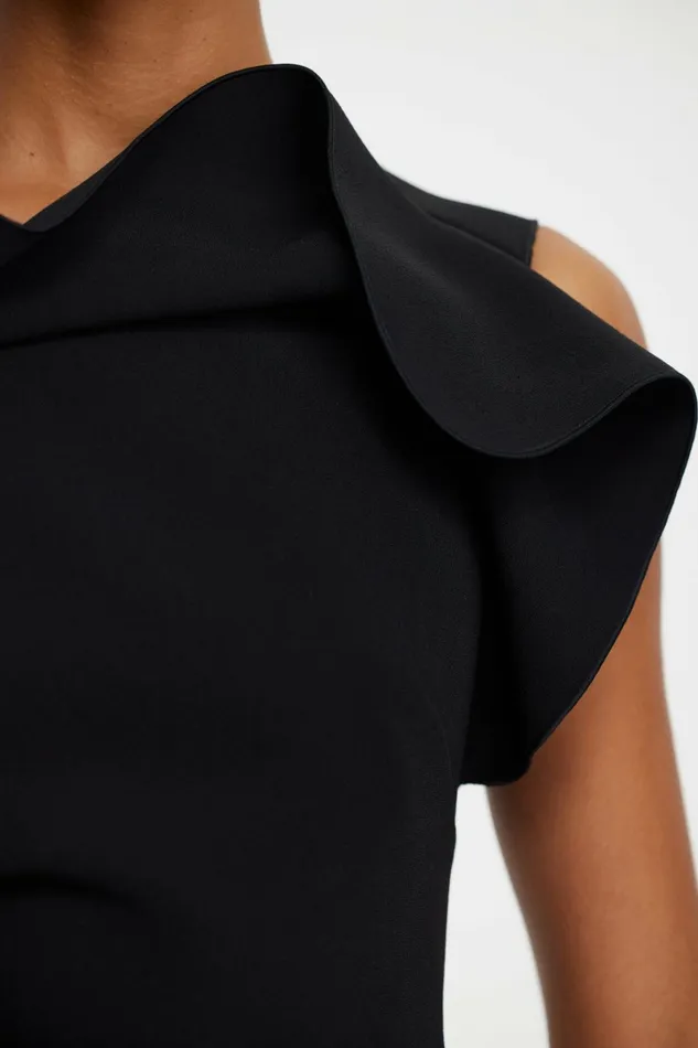 Women WARFIELD MIDI DRESS Black Acler Midi Dresses