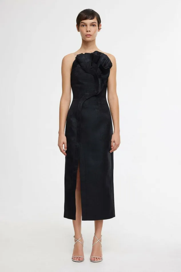 Women WEBSTER MIDI DRESS Black Metallic Acler Sale