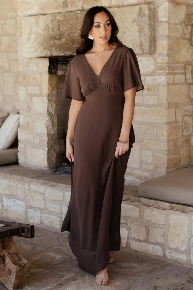 Women Wedding Guest Baltic Born Esti Maxi Dress Espresso