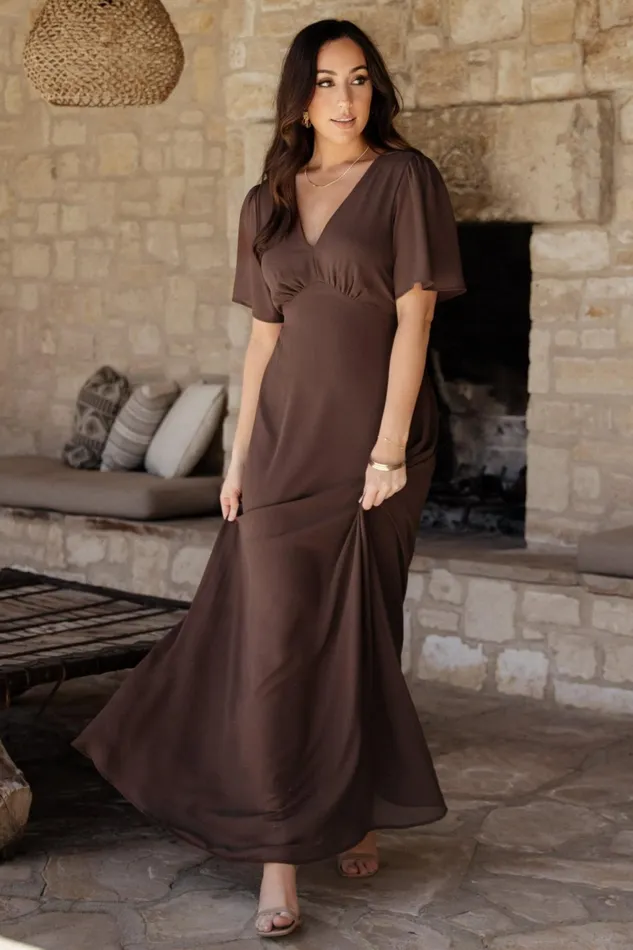 Women Wedding Guest Baltic Born Esti Maxi Dress Espresso Women Wedding Guest Baltic Born Esti Maxi Dress Espresso