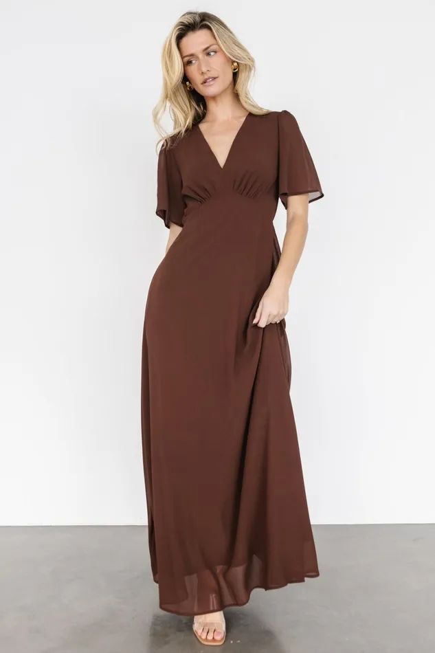 Women Wedding Guest Baltic Born Esti Maxi Dress Espresso Women Wedding Guest Baltic Born Esti Maxi Dress Espresso