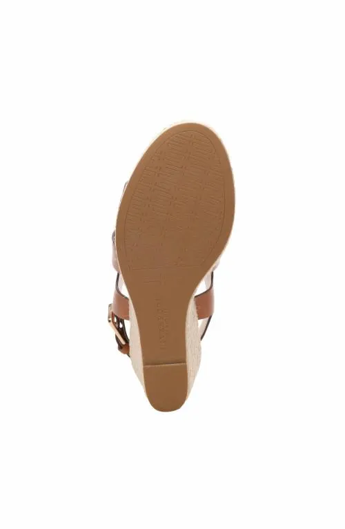 Women Wedges and Espadrilles Liverpool Los Angeles Hills Ankle Strap Platform Wedge Luggage