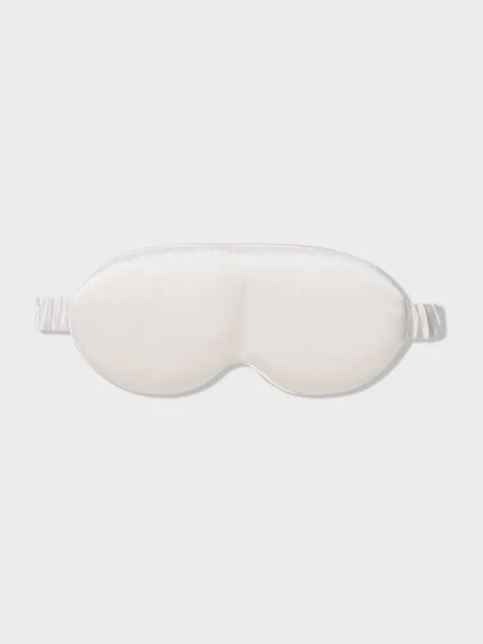 Women White Mulberry Silk Contour Eye Mask White Peter Alexander Silk