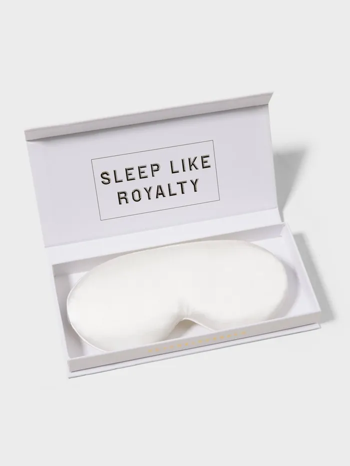 Women White Mulberry Silk Contour Eye Mask White Peter Alexander Silk
