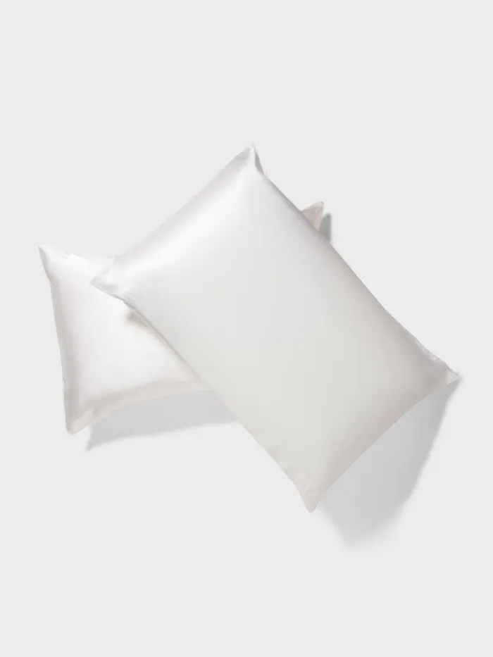 Women White Mulberry Silk Pillowcase 2 Pack White Peter Alexander Silk