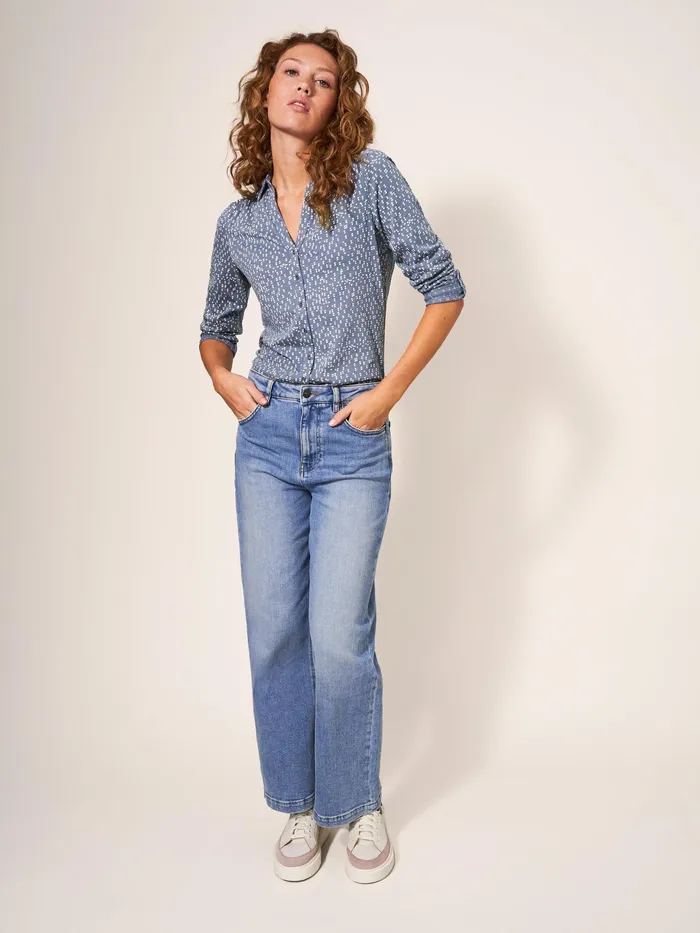 Women White Stuff Clothing Annie Cotton Jersey Shirt