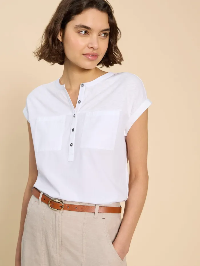 Women White Stuff Clothing BETH JERSEY SHIRT