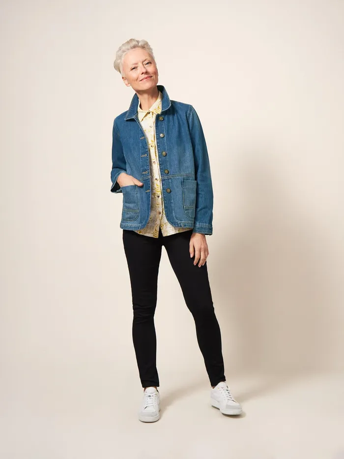 Women White Stuff Clothing Carrie Denim Cotton Jacket