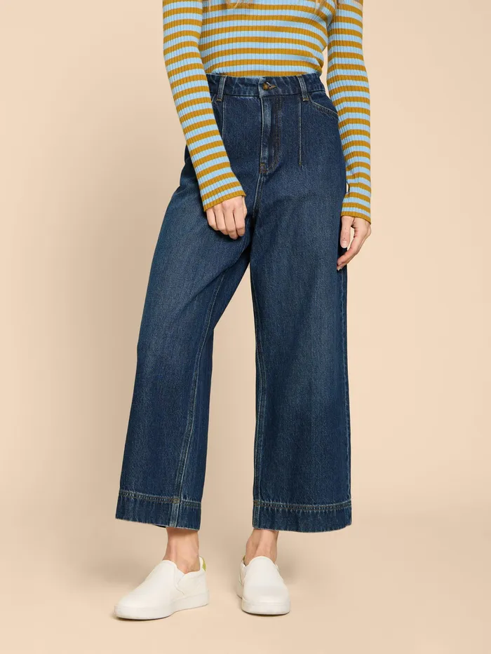 Women White Stuff Clothing Loren Wide Leg Cropped Jean