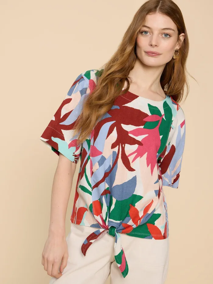 Women White Stuff Clothing SARA TIE HEM TOP