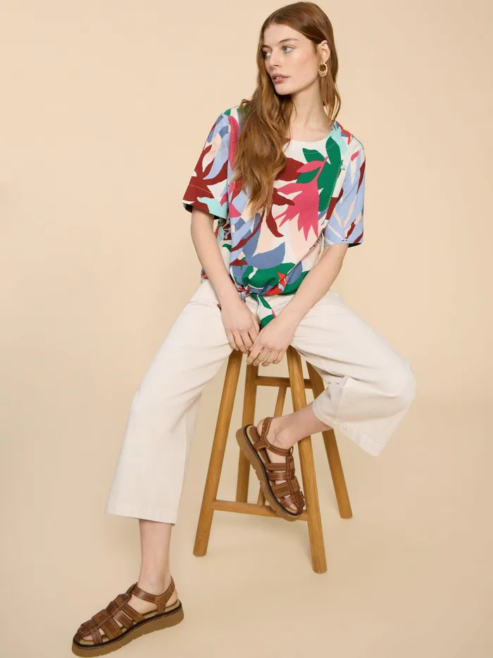 Women White Stuff Clothing SARA TIE HEM TOP Women White Stuff Clothing SARA TIE HEM TOP