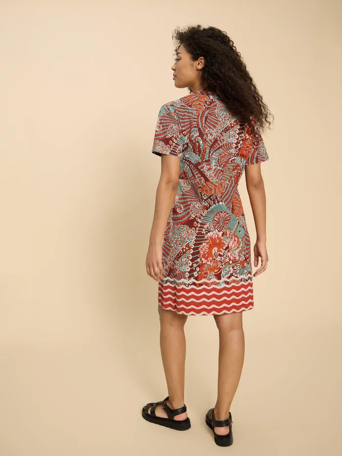 Women White Stuff Clothing Tammy Cotton Printed Jersey Dress
