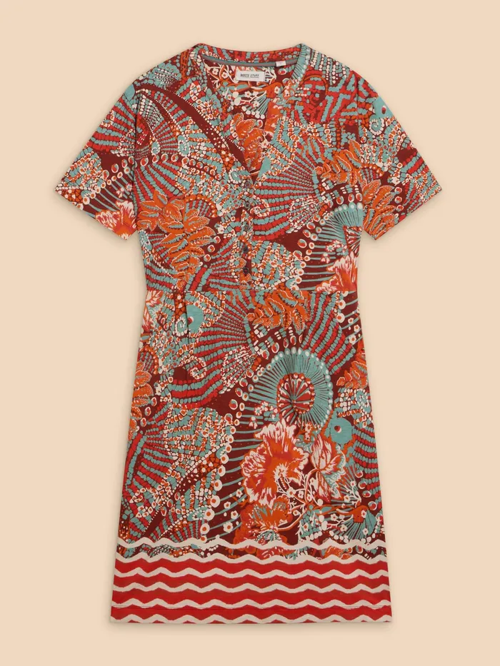 Women White Stuff Clothing Tammy Cotton Printed Jersey Dress