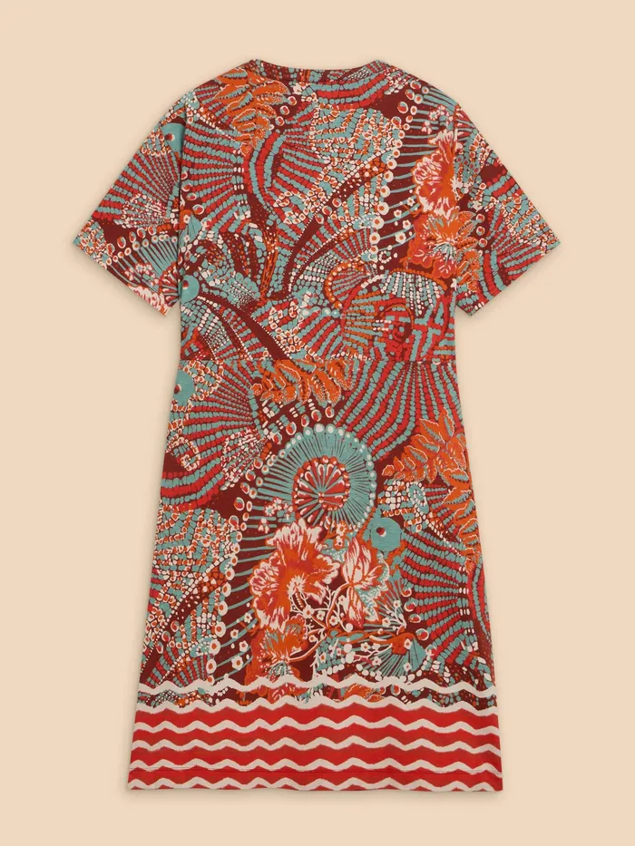 Women White Stuff Clothing Tammy Cotton Printed Jersey Dress