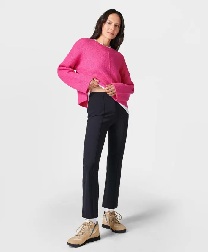 Women Winter Explorer Crop Flare Trousers Black Sweaty Betty Trousers