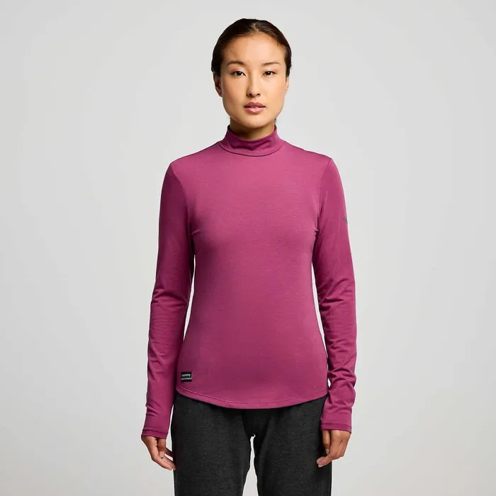 Women Women8217s Triumph Long Sleeve Plum Tops Saucony