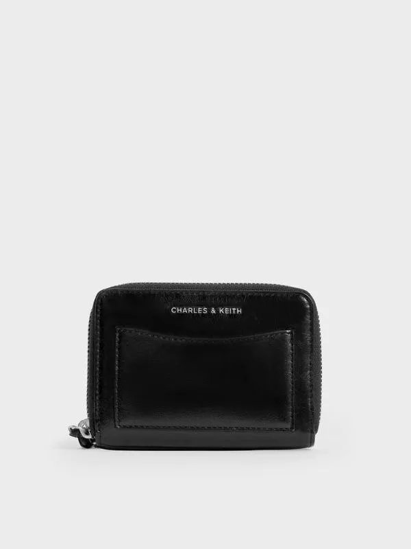 Women Xylia ZipAround Wallet 8211 Noir CHARLES and KEITH Small Wallets