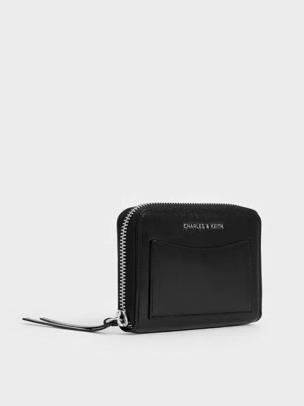 Women Xylia ZipAround Wallet 8211 Noir CHARLES and KEITH Small Wallets