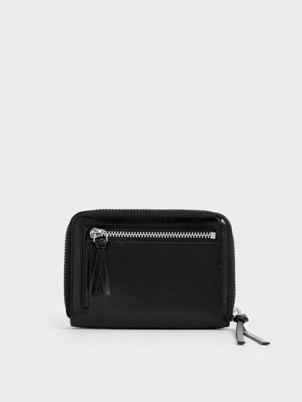 Women Xylia ZipAround Wallet 8211 Noir CHARLES and KEITH Small Wallets