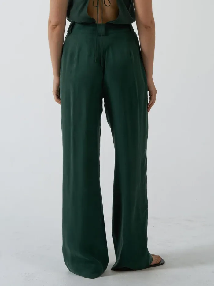 Womens Artisan Cupro Pant Deep Emerald Thrills Pants