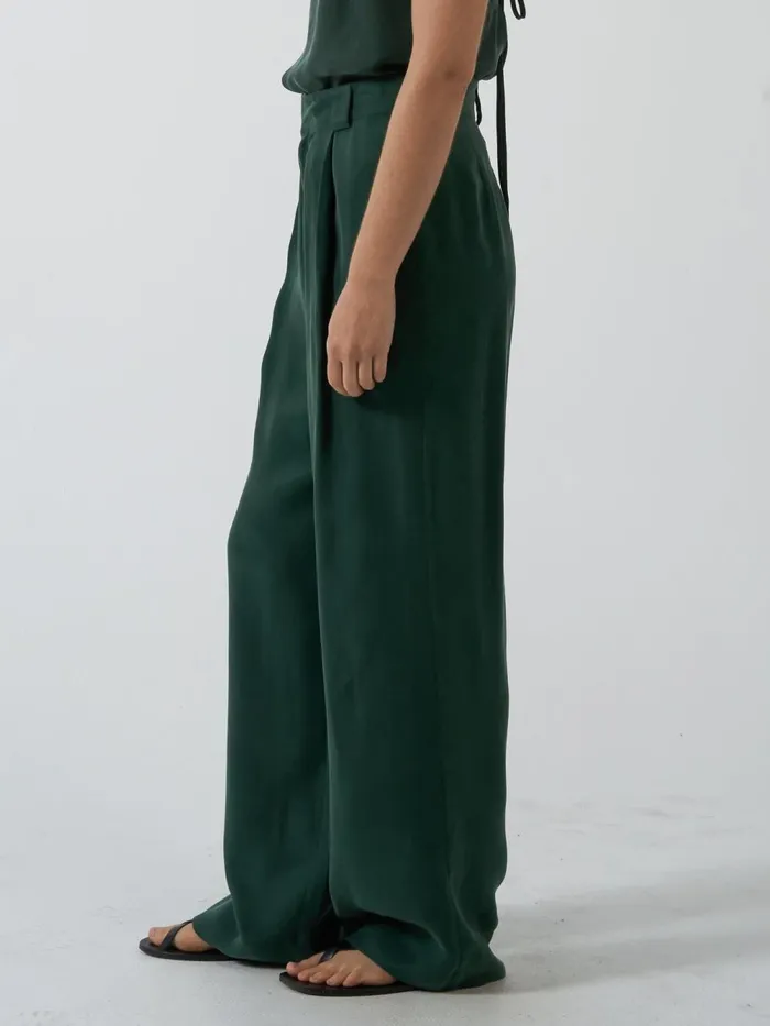 Womens Artisan Cupro Pant Deep Emerald Thrills Pants