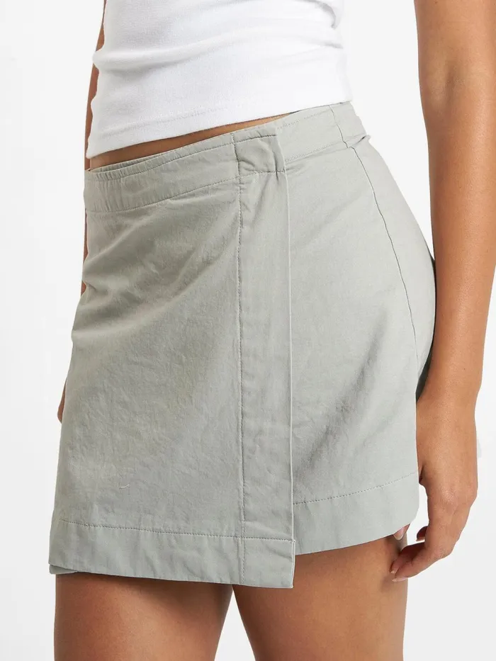 Womens Attacca Wrap Skirt Storm Grey Thrills Skirts