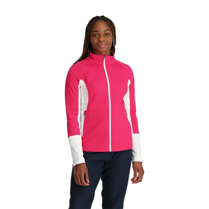Womens Bandita Full Zip Pink Spyder Sweaters
