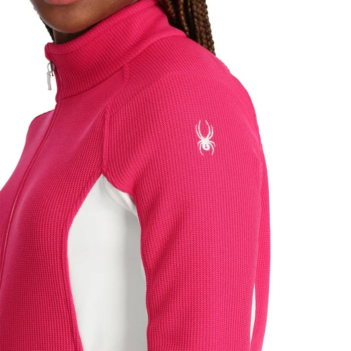 Womens Bandita Full Zip Pink Spyder Sweaters