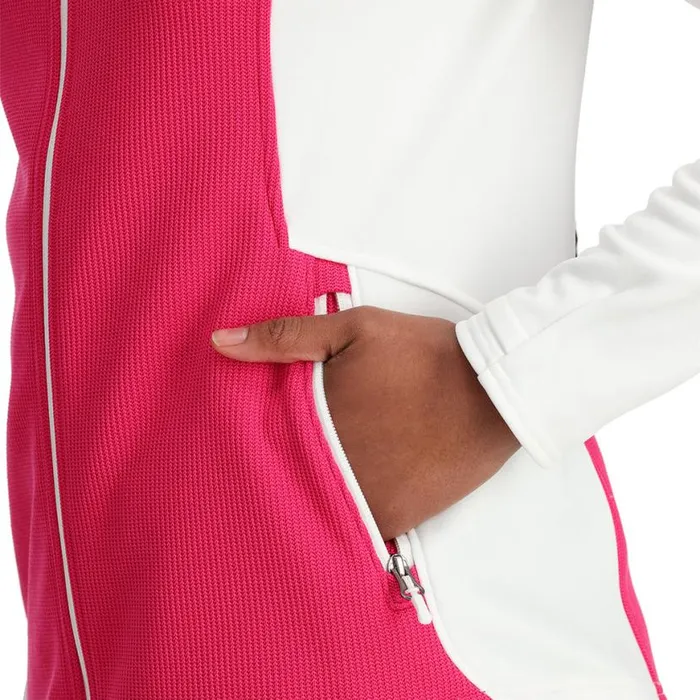 Womens Bandita Full Zip Pink Spyder Sweaters