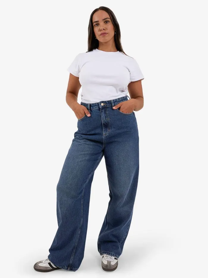Womens Billie Jean Roadhouse Blue Thrills High Waisted Jeans