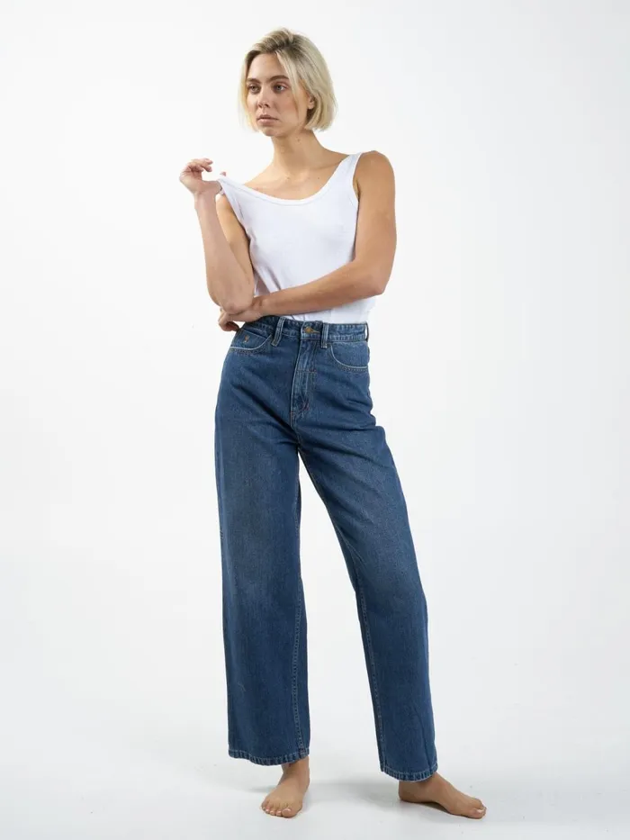 Womens Billie Jean Roadhouse Blue Thrills High Waisted Jeans