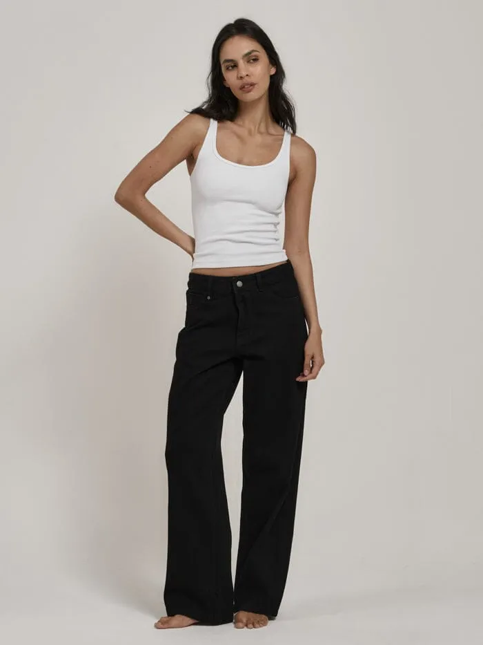 Womens Billie Low Baggie Jean Black Rinse Thrills Denim