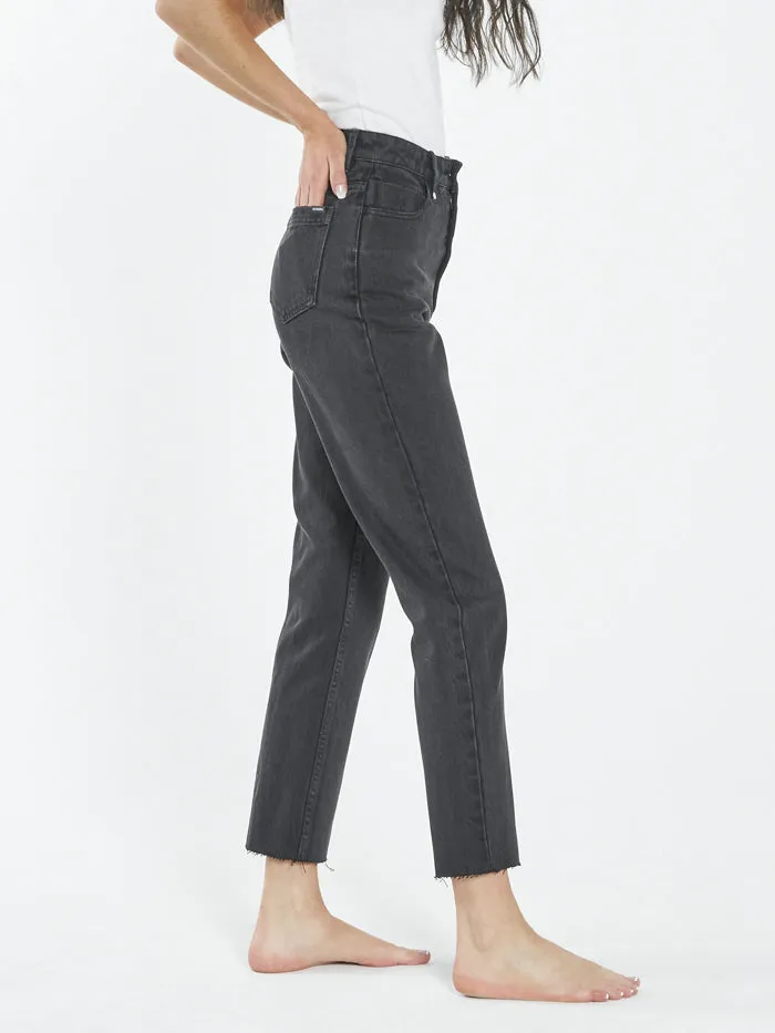 Womens Casey Slim Jean Aged Black Thrills High Waisted Jeans