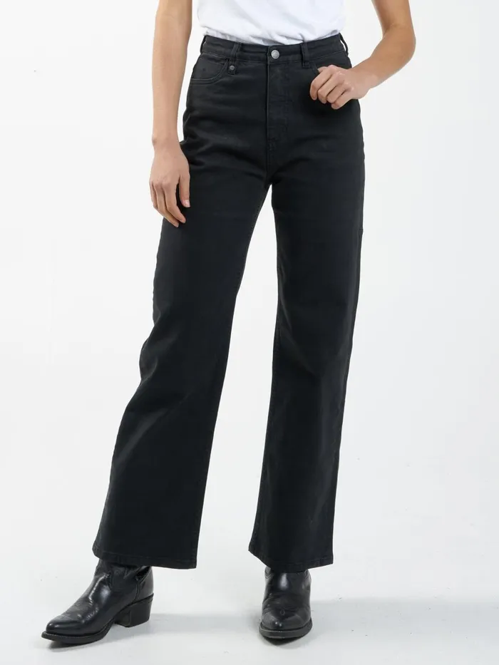 Womens Cherry Jean Dusk Black Thrills High Waisted Jeans