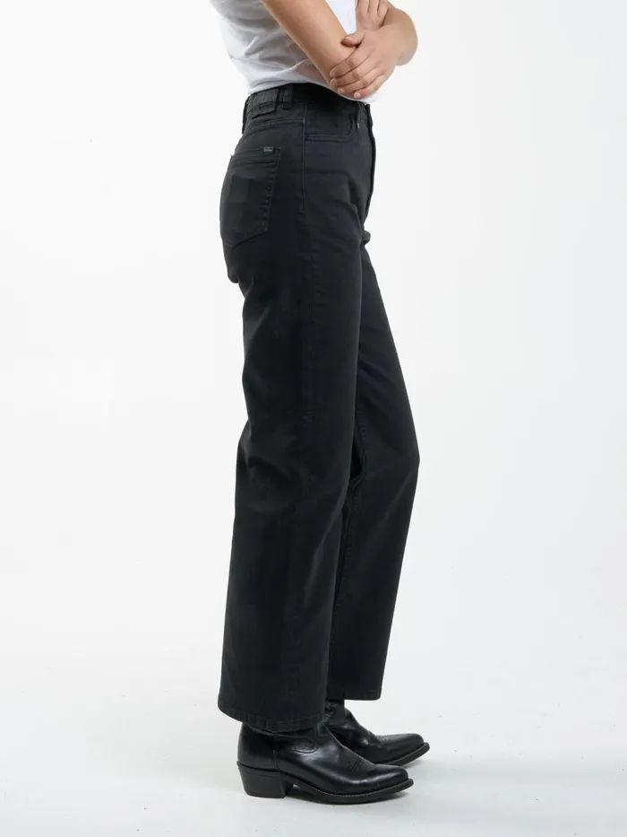 Womens Cherry Jean Dusk Black Thrills High Waisted Jeans