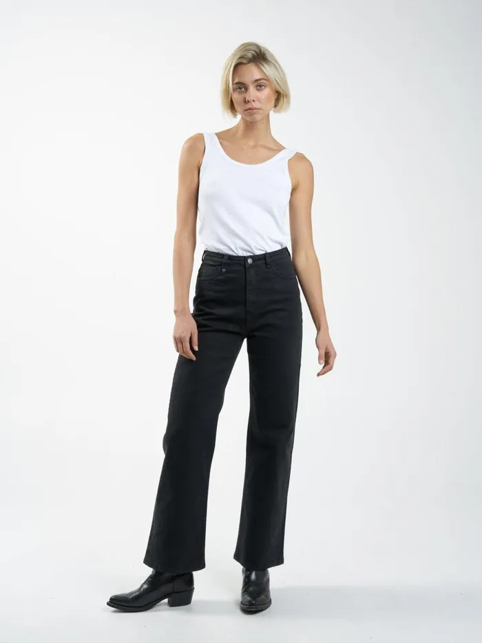 Womens Cherry Jean Dusk Black Thrills High Waisted Jeans