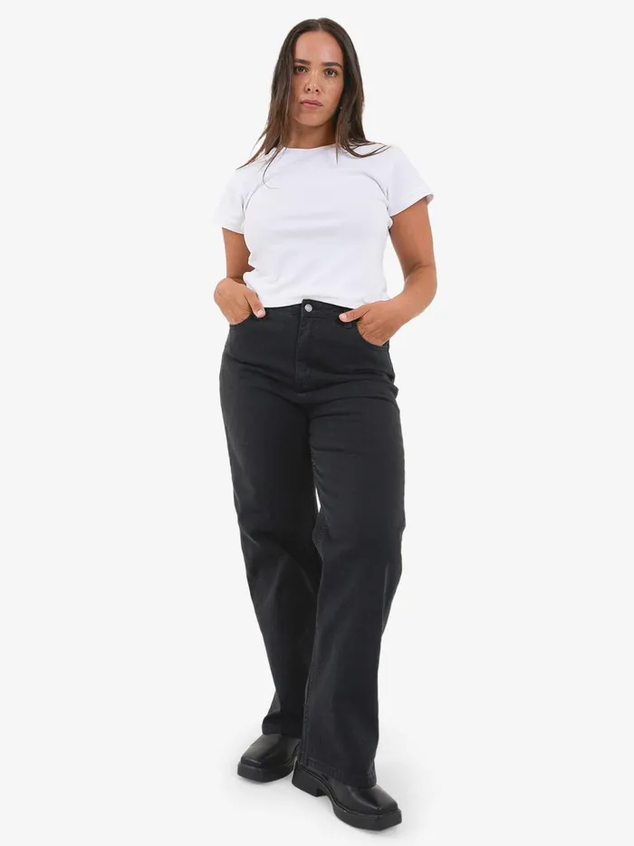 Womens Cherry Jean Dusk Black Thrills High Waisted Jeans