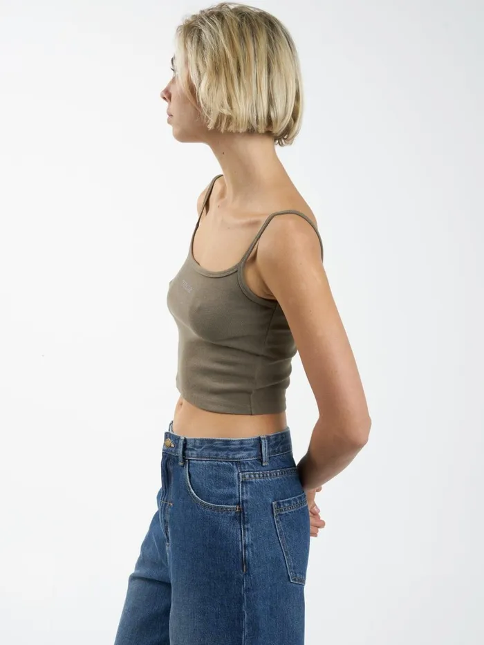 Womens Clique Bound Crop Tank Desert Thrills Tops and Tees
