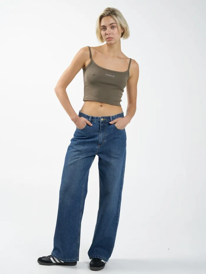 Womens Clique Bound Crop Tank Desert Thrills Tops and Tees