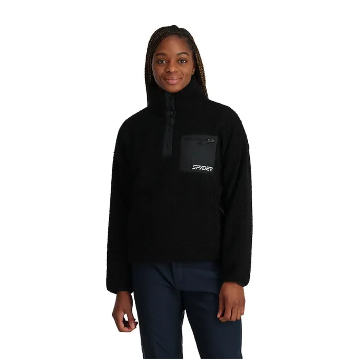 Womens Cloud Pullover Black Spyder Fleece