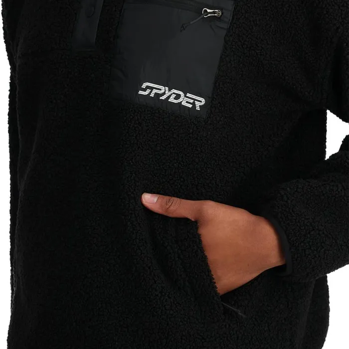 Womens Cloud Pullover Black Spyder Fleece