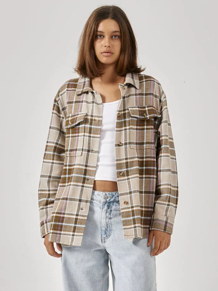 Womens Coat Of Overshirt Sandstone Thrills Tops and Tees