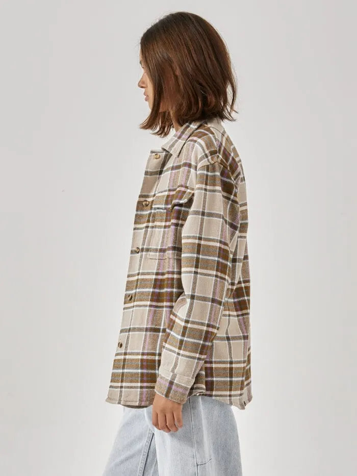 Womens Coat Of Overshirt Sandstone Thrills Tops and Tees