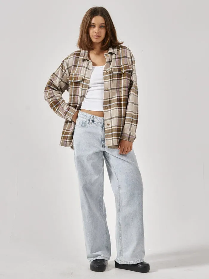 Womens Coat Of Overshirt Sandstone Thrills Tops and Tees