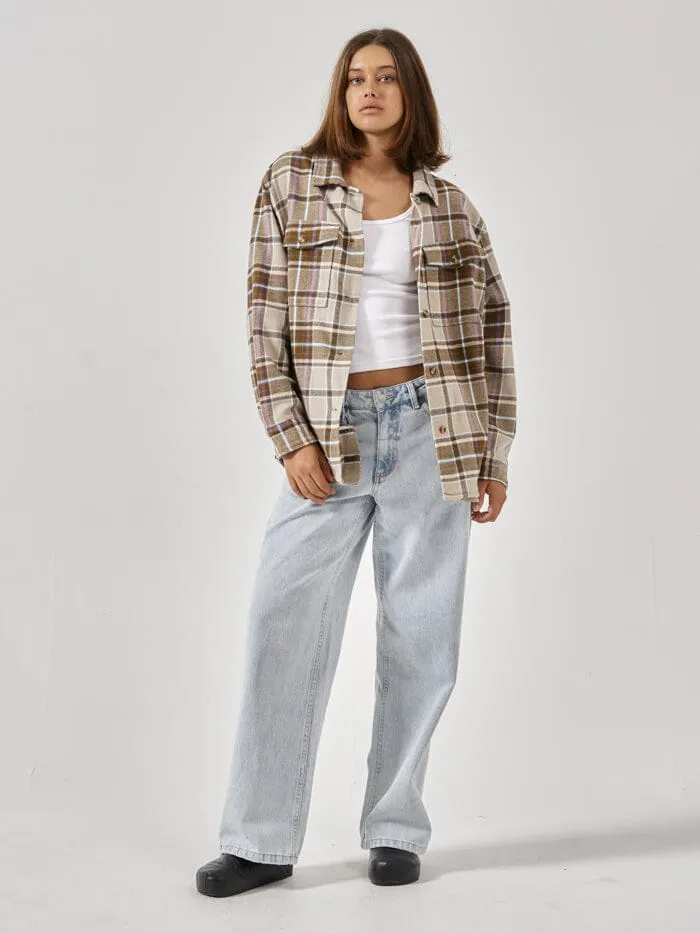 Womens Coat Of Overshirt Sandstone Thrills Tops and Tees