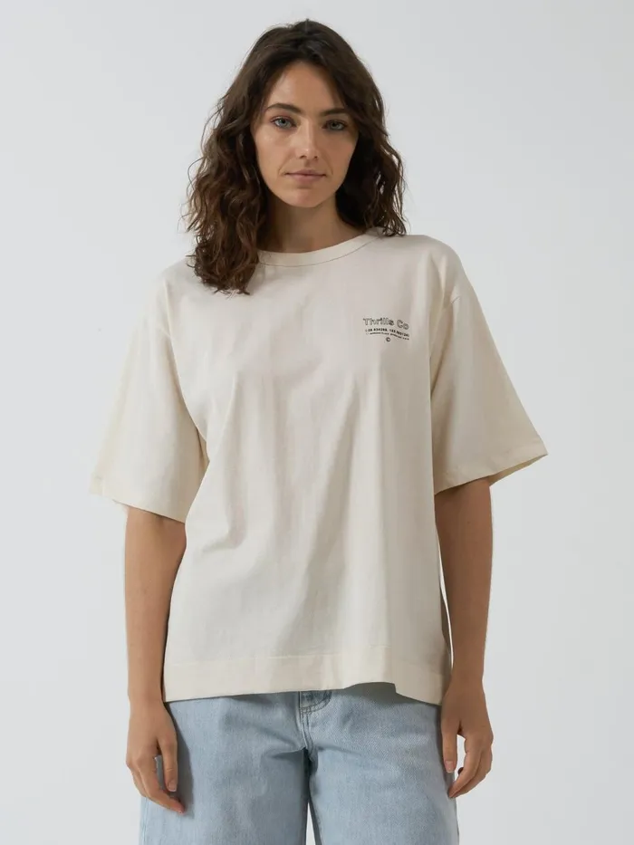 Womens Coordinates Box Tee Unbleached Thrills Tops and Tees