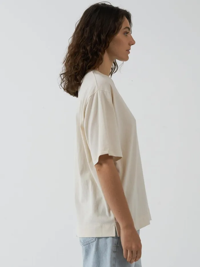 Womens Coordinates Box Tee Unbleached Thrills Tops and Tees